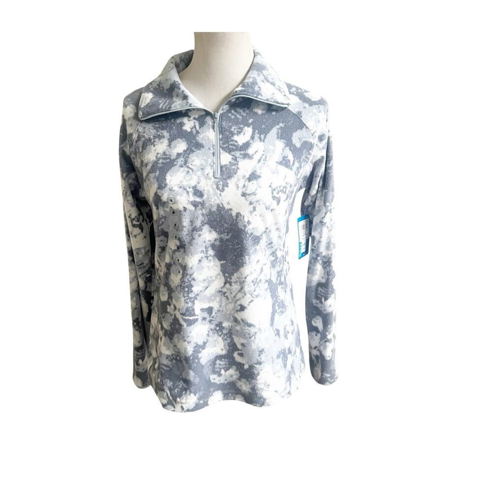 Columbia Active Fit Artic Air Fleece NWT Flannel Pullover Size Medium Grey Camo